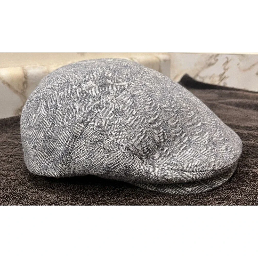 Bailey of Hollywood Flat Cap XL 61cm Gray Plaid Ivy Driving Golf Wool Blend Hat